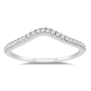 1/5 Carat TW Diamond Wedding Band in 10k White Gold- RGF57295
