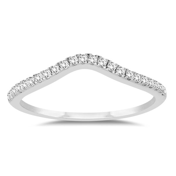 1/5 Carat TW Diamond Wedding Band in 10k White Gold- RGF57295