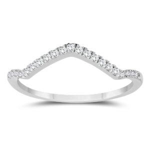 1/6 Carat TW Diamond Wedding Band in 10k White Gold- RGF57316