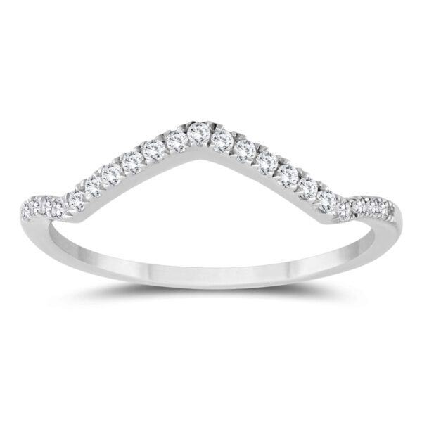 1/6 Carat TW Diamond Wedding Band in 10k White Gold- RGF57316