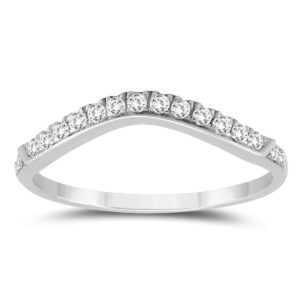 1/6 Carat TW Diamond Wedding Band in 10k White Gold- RGF57319