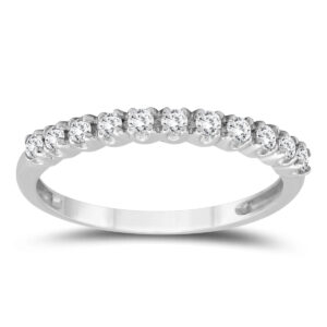 1/4 Carat TW Diamond Wedding Band in 10k White Gold- RGF57325