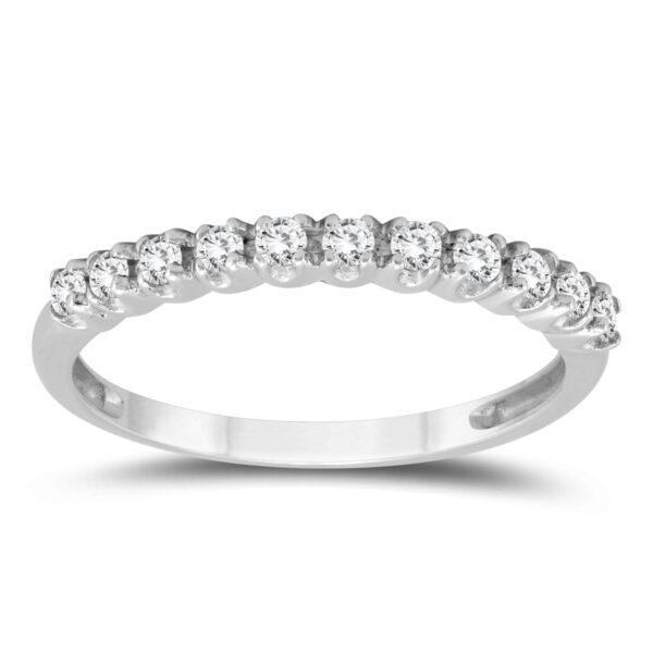 1/4 Carat TW Diamond Wedding Band in 10k White Gold- RGF57325