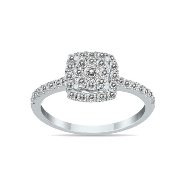 3/4 Carat TW Diamond Engagement Ring in 10K White Gold- RGF57340