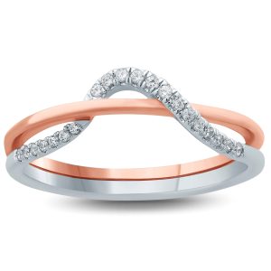 1/10 Carat TW Diamond Ring 10K Two Tone Gold- RGF57466
