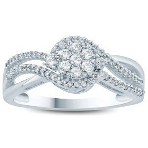 1/3 Carat TW Diamond Engagement Ring in 10K White Gold- RGF57472