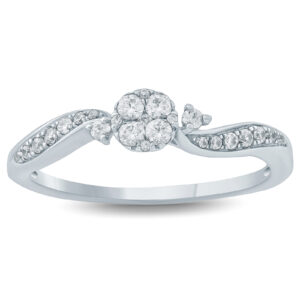 1/4 Carat TW Diamond Engagement Ring in 10K White Gold- RGF57478
