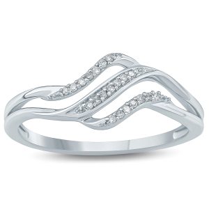 Diamond Accent Fashion Ring 10K White Gold- RGF57491