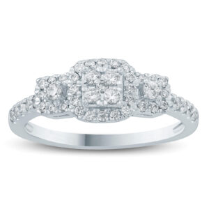 1/2 Carat TW Diamond Engagement Ring in 10K White Gold- RGF57521