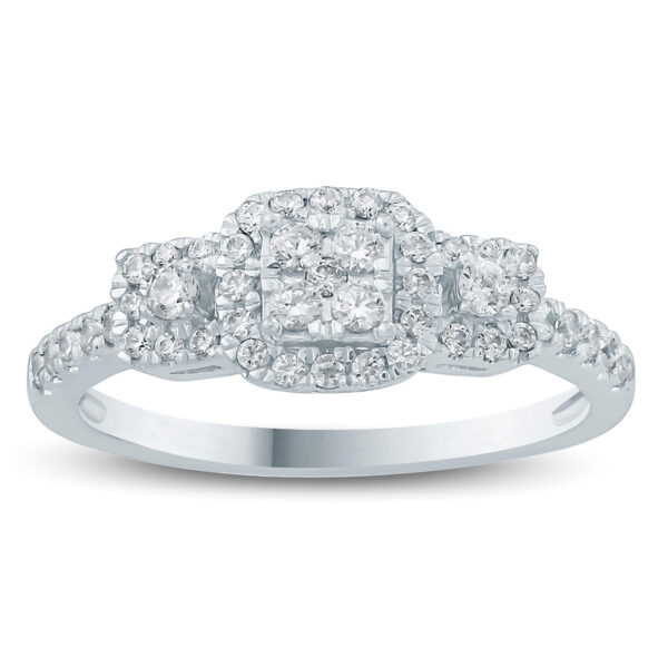 1/2 Carat TW Diamond Engagement Ring in 10K White Gold- RGF57521