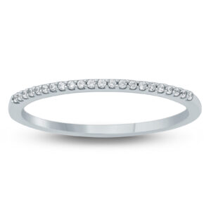 1/10 Carat TW Diamond Wedding Band in 10K White Gold- RGF57617