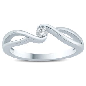 1/10 Carat TW Diamond Fashion Ring in 10K White Gold- RGF57756