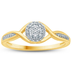1/10 Carat TW Diamond Fashion Ring in 10K Yellow Gold- RGF57758