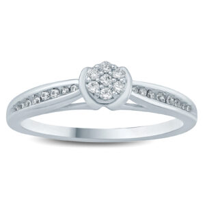 1/5 Carat TW Diamond Engagement Ring in 10K White Gold- RGF57760