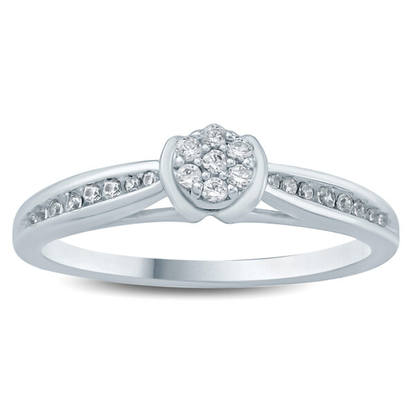 1/5 Carat TW Diamond Engagement Ring in 10K White Gold- RGF57760