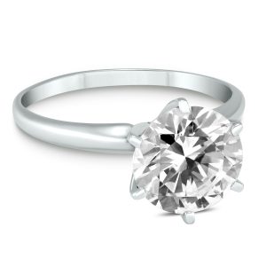 AGS Certified 1 1/2 Carat Diamond Solitaire Ring in 14K White Gold (I-J Color, I2-I3 Clarity)- RGF59571AGS