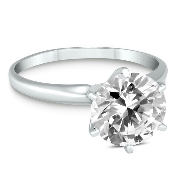 AGS Certified 1 1/2 Carat Diamond Solitaire Ring in 14K White Gold (I-J Color, I2-I3 Clarity)- RGF59571AGS