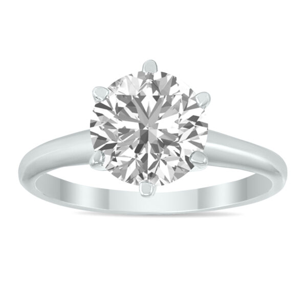 IGI Certified Lab Grown 1 1/4 Carat Diamond Solitaire Ring in 14K White Gold (I Color, SI2 Clarity)- RGF60745LD