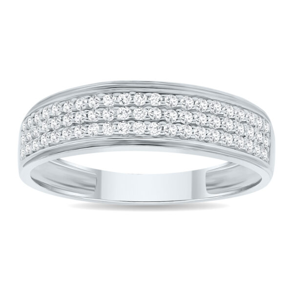 Women's 1/3 Carat TW Round Diamond Rave Wedding Band in 10K White Gold- RGF61179