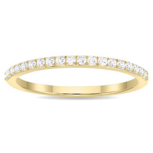1/5 Carat TW Thin Diamond Wedding Band in 10K Yellow Gold- RGF61184