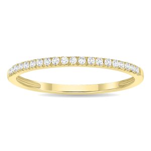 Women's 1/6 Carat TW Thin Diamond Band in 10K Yellow Gold (Wedding, Fashion or Stackable Band)- RGF61194