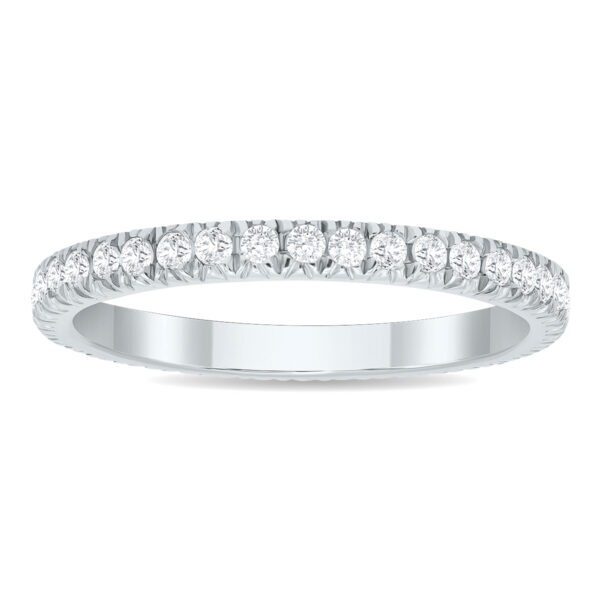 1/2 Carat TW Diamond Eternity Wedding Band in 10K White Gold- RGF61220