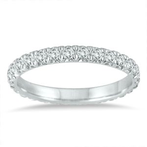 1 1/2 Carat TW Shared Prong Diamond Eternity Band in 10K White Gold- RGF61222