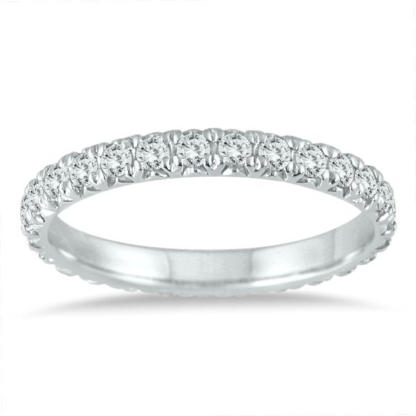 1 1/2 Carat TW Shared Prong Diamond Eternity Band in 10K White Gold- RGF61222