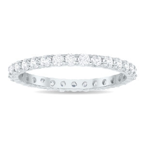 1 Carat TW Thin Low Set Diamond Eternity Band in 10K White Gold- RGF61224