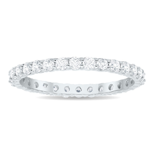 1 Carat TW Thin Low Set Diamond Eternity Band in 10K White Gold- RGF61224