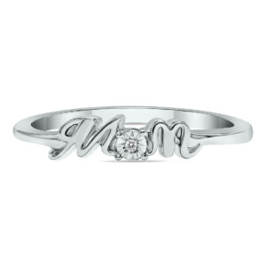 Genuine Diamond MOM Ring in.925 Sterling Silver- RGF61314