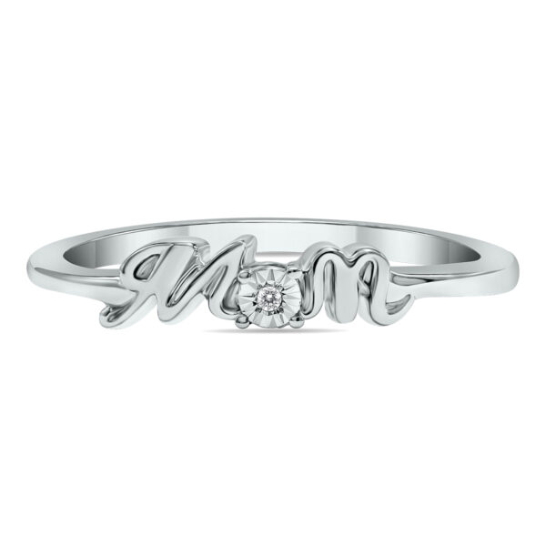 Genuine Diamond MOM Ring in.925 Sterling Silver- RGF61314
