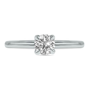Lab Grown 1/2 Carat Diamond Solitaire Ring in 14K White Gold (F-G Color, VVS1-VVS2 Clarity)- RGF61373LD