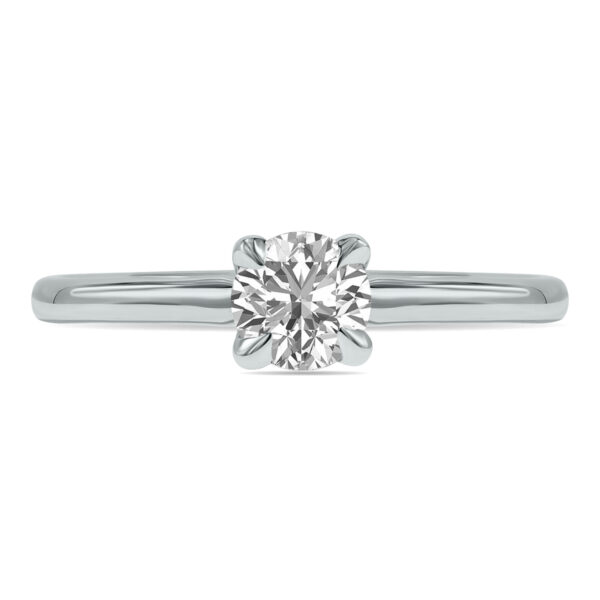 Lab Grown 1/2 Carat Diamond Solitaire Ring in 14K White Gold (F-G Color, VVS1-VVS2 Clarity)- RGF61373LD