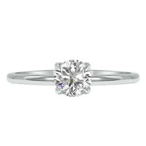 Lab Grown 3/4 Carat Diamond Solitaire Ring in 14K White Gold (F-G Color, VVS1-VVS2 Clarity)- RGF61374LD