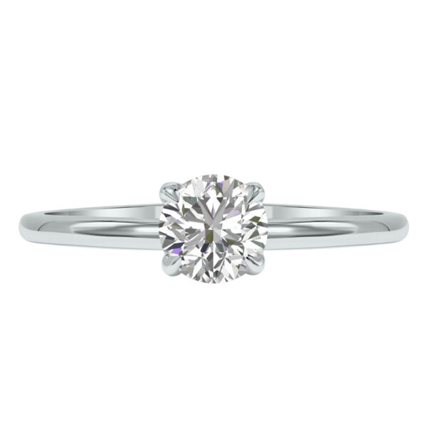 Lab Grown 3/4 Carat Diamond Solitaire Ring in 14K White Gold (F-G Color, VVS1-VVS2 Clarity)- RGF61374LD