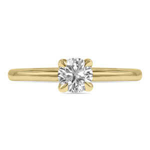 Lab Grown IGI Certified 1/2 Carat Diamond Solitaire Ring in 14K Yellow Gold (F-G Color, S1-S2 Clarity)- RGF61389LDIGI