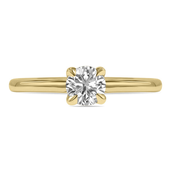 Lab Grown IGI Certified 1/2 Carat Diamond Solitaire Ring in 14K Yellow Gold (F-G Color, S1-S2 Clarity)- RGF61389LDIGI