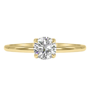 Lab Grown 3/4 Carat Diamond Solitaire Ring in 14K Yellow Gold (F-G Color, VVS1-VVS2 Clarity)- RGF61390LD