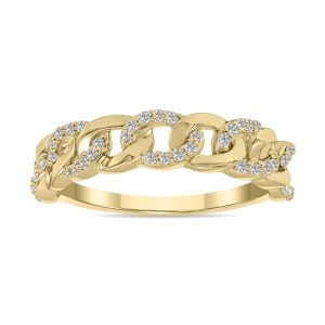 1/3 CTW Chain Style Lab Grown Diamond Band in 10K Yellow Gold (F-G Color, VS1- VS2 Clarity)- RGF61868LD