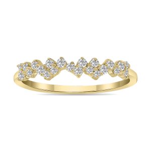 1/4 CTW Lab Grown Diamond Ring in 10K Yellow Gold (F-G Color, VS1- VS2 Clarity)- RGF61869LD