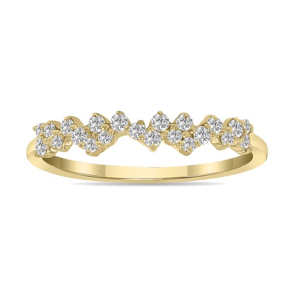1/4 CTW Lab Grown Diamond Ring in 10K Yellow Gold (F-G Color, VS1- VS2 Clarity)- RGF61869LD