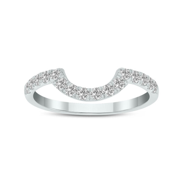 3/8 Carat TW Lab Grown Diamond Wedding Band in 14K White Gold- RGF62263LD