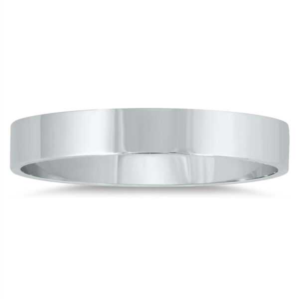 3mm Flat Comfort Fit Wedding Band in 10k White Gold- WBU20006