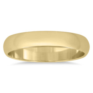 3mm Domed Comfort Fit Wedding Band in 14K Yellow Gold- WBU20028