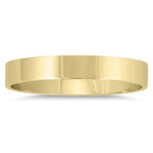 3mm Flat Comfort Fit Wedding Band in 10k Yellow Gold- WBU20030