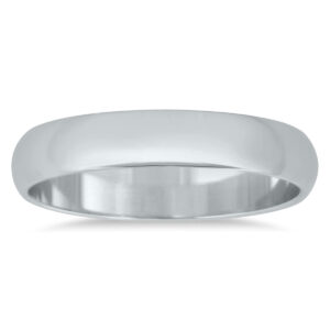 3mm Domed Comfort Fit Wedding Band in 10K White Gold- WBU20039