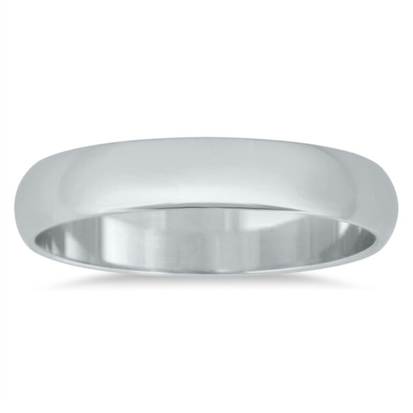 3mm Domed Comfort Fit Wedding Band in 10K White Gold- WBU20039