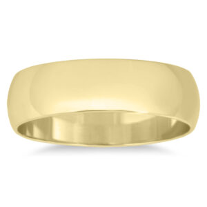 5mm Domed Wedding Band in 10K Yellow Gold- WBU20043