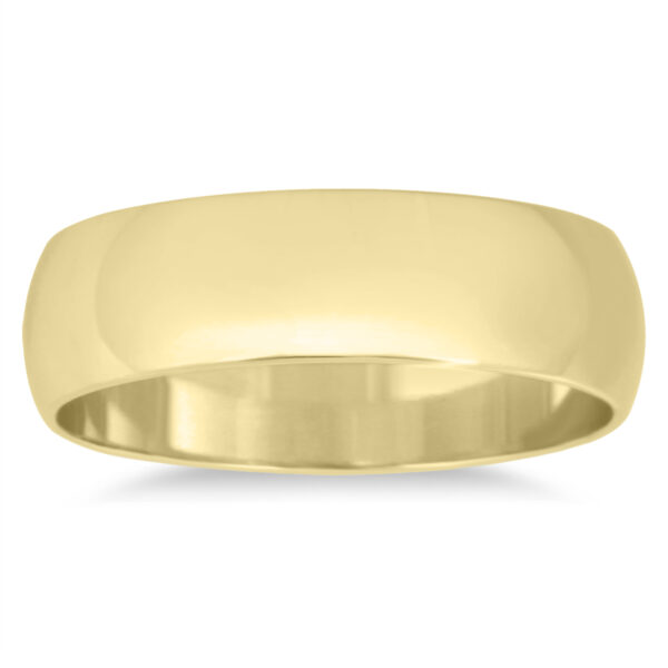 5mm Domed Wedding Band in 10K Yellow Gold- WBU20043